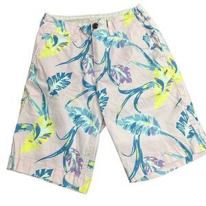 American Eagle Outfitters unisex Pink Floral Print Cotton Blend Shorts Size 26